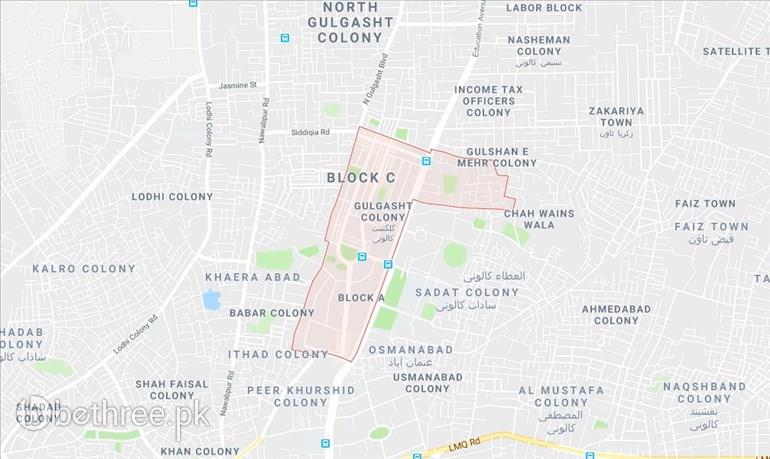 Gulgasht Colony Multan Map 1 Kanal Plot For Sale In Gulgasht Colony, Multan, Multan | Bethree